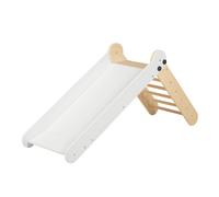 Sunny Bobbie Tobogan plegable de madera - natural y blanco | estructuras de escalada de interior para ninos | Juguetes Montessori