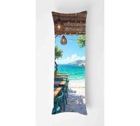 Sunny Body Pillow Case Cover 50x135cm, Long Backrest Cushion Pillow Protector with Zipper, Decorative Bedding Pillowcase, Soft Body Pillow Cover for Couch Bedroom Beach