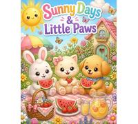 Sunny Days & Little Paws: A Whimsical Summer Coloring Book for Kids Featuring Cute Animals, Beach Days, Picnics & More