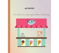 Sunny Days Summer-Themed Journal & Notebook (Ice Cream Stand): Composition Notebook