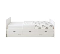 Sunny Eli Cama infantil con cama extraible y 3 cajones, blanca | sin colchon - 206,5 x 97 x 75 cm / para colchon de dimensiones: 90 x 200 cm.