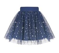 Sunny Fashion Chicas Falda Azul Marino Luna Estrella Cintura Alta Espumoso Tutu Baile Tul 9-10 años