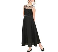 Sunny Fashion Vestido para niña Diamante de imitación Gasa Dama de Honor Baile Pelota Maxi Vestido 12 años