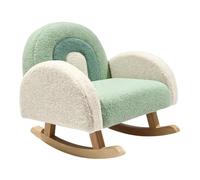 Sunny Filou Mecedora Infantil, Arcoiris, Verde | Silla de Tela Teddy | para la Sala de Juegos o la habitacion - 55 x 55 x 50 cm - a Partir de los 3 Anos - 100 kg MAX.
