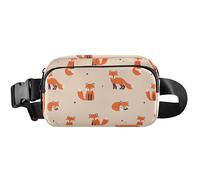 Sunny Fox Orange - Cangurera grande para mujer, impermeable, colorida, cruzada, naranja, 8 x 5.3 x 2.3 pulgadas, divertido y lindo (Sunny Fox Orange), 8 x 5.3 x 2.3 pulgadas, divertida y linda, Sunny