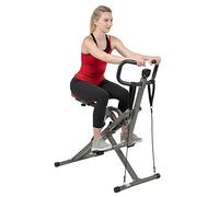 Sunny Health and Fitness Row-N-Ride™ Pro - Máquina de Sentadillas asistidas con Remo, Monitor Digital y Bandas de Resistencia - Equipo para Sentadillas glúteas de Uso doméstico - Modelo SF-A020052
