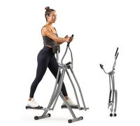Sunny Health & Fitness Elipticas Fitness casa, Bicicleta elíptica Air Walk de bajo Impacto, Monitor LCD, compacta y Plegable - SF-E902