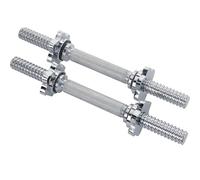 Sunny Health & Fitness Juego de Barras de Mancuerna Roscadas de 36 cm, Barras Ajustables con Cierres de Estrella, Compatible con Discos Estándar de 25 mm - STDBH-14