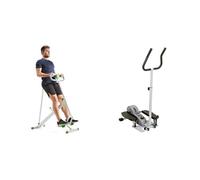 Sunny Health & Fitness Magnetic Underdesk/Standing Portable Ellittical Machine + Row-N-Ride Squat Assist Trainer for Glutes & Full Body Cardio Workout with Adjustable Resistance