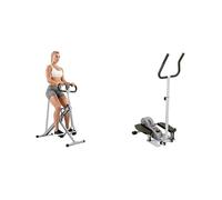 Sunny Health & Fitness Magnetic Underdesk/Standing Portable Ellittical Machine + Squat Assist Upright Row-N-Ride Rowing Machine, Horse Riding Machine Full Body Exercise Trainer