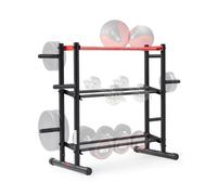 Sunny Health & Fitness Soporte para rack de almacenamiento multipeso, Soporte de Almacenamiento Multipeso para Mancuernas, Pesas Rusas, Discos Olímpicos, Barra y Balón Medicinal - SF-XF921036