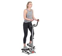 Sunny Health & Fitness Stepper con Manillar para Entrenamiento Cardio Casa | Adjustable Handlebar, Dual Hydraulics, 115-180 kg Capacidad, Cardio en Casa, App SunnyFit, Sensores de Pulso