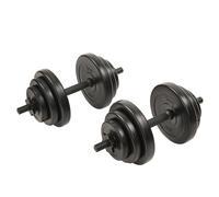Sunny Health & Fitness Sunny Health & Fitness 18 KG, Vinyl Dumbbell Set Mancuernas, Unisex, Negro, Talla única