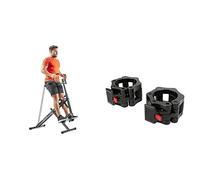 Sunny Health & FitnessUpright Row-N-Ride, Versatile Full-Body Workout Squat Assist Trainer + Locking Collar Clamps with Quick Release for Olympic Barbells for Pro Training