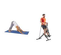 Sunny Health & FitnessUpright Row-N-Ride, Versatile Full-Body Workout Squat Assist Trainer + Yoga Mat - Blue