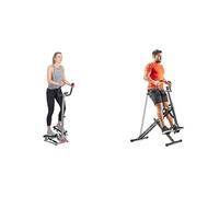 Sunny Health & Health Twister Stepper Machine, Height Adjustable Stepper, Stairs Step Exercise + Upright Row-N-Ride, Versatile Full-Body Workout Squat Assist Trainer