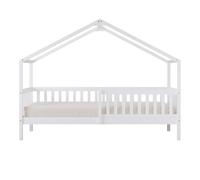 Sunny Kae Cama con barrera de seguridad, blanco | Cama con barrera de seguridad - Sin colchon - 207 x 96 x 156,5 cm / para colchon de dimensiones: 90 x 200 cm