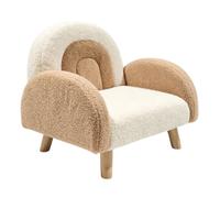 Sunny Milou Sillon Infantil, Arcoiris, Marron | Silla de Tela Teddy | para la Sala de Juegos o la habitacion - 47 x 55 x 46 cm - a Partir de los 3 Anos - 100 kg MAX.