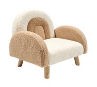 Sunny Milou Sillon infantil, Arcoiris, Marron | Silla de tela Teddy | Para la sala de juegos o la habitacion - 47 x 55 x 46 cm - a partir de los 3 anos - 100 kg max