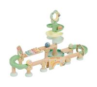 Sunny Pista de canicas - Madera - Verde Pastel | Juguetes de Madera con xilofono y Torre en Espiral - 4 canicas Incluidas | Juguetes Montessori