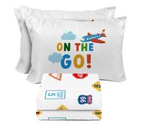 Sunny Side Up On The Go Juego de sαbanas completo Juego de cama para niρos de 4 piezas incluye funda de almohada Sαbanas de microfibra de veh