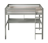 Sunny Sil Cama alta con escritorio, gris | Para ninos sin colchon - Cama alta con escalera 208 x 100,5 x 172 cm / para colchon de dimensiones: 90 x 200 cm
