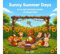 Sunny Summer Days: Coloring Book for Adults and Teens Featuring Cute Woodland Animals, Beach Adventures, Picnics, and Summer Scenes (Little Worlds Coloring)