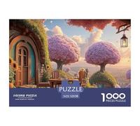 Sunny Terrace with Wooden Chairs 1000 Pcs Cartón Fuerte Rompecabezas Magical City Liberador De Estrés Juego Creativo Puzzle Juego De Desafío Difícil 52x38cm/1000pcs