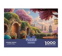 Sunny Terrace with Wooden Chairs 1000 Pcs Cartón Fuerte Rompecabezas Magical City Liberador De Estrés Juego Creativo Puzzle Juego De Desafío Difícil 70x50cm/1000pcs