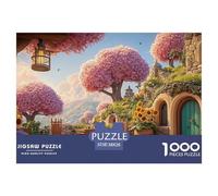 Sunny Terrace with Wooden Chairs 1000 Piezas Papel Ecológico Rompecabezas Magical City Imágenes Vibrantes Juego Familiar Puzzle para Niños Pequeños 38x26cm/1000pcs