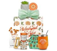 Sunny&Wise - Cestas de regalo con temática naranja para mujer, diseñadas en Estados Unidos, paquete de cuidado, regalos de cuidado personal, recuperate pronto, pensando en ti
