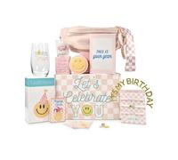 Sunny&Wise - Regalos de cumpleaños a cuadros rosas para mujeres, diseñado en Estados Unidos, caja de cumpleaños para mejores amigos, cestas de regalo