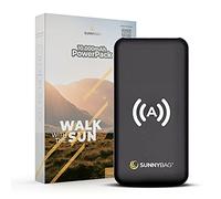Sunnybag POWERPACK | Batería Externa con 10.000mAh Cargar con energía Solar renovable | Carga inalámbrica y tecnología OPF | 2 Salidas USB | Entrada USB-C