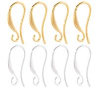 SUNNYCLUE 1 caja con 40 ganchos para Pendientes Chapados En Oro Real de 24 quilates Y 925 en Plata de Ley. Ganchos para Pendientes Franceses de Metal Y Latón con Forma de S, Alambre para Oreja de Pez,