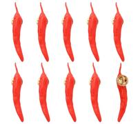 SUNNYCLUE 1 caja de 10 broches de Chile Picante, Alfiler de Pimienta, Aleación Al Por Mayor, Al Rojo Vivo, Pequeños Broches de Plástico para Verduras, Broches de Metal Elegantes para Hombres, Mujeres,