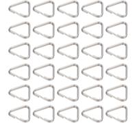 SUNNYCLUE 1 Caja de 100 Anillos Triangulares de Acero Inoxidable Anillos de Salto Plateados de 15mm Pequeños 304 Hebillas Dobles de Metal Anillos Triangulares Partidos para Hacer Joyas Llaveros Repar
