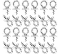 SUNNYCLUE 1 caja de 100 piezas de Alfileres de Ojo, Clavijas de Ojo, Tapas de Cuentas, Pasador de Copa, Pasador de Acero Inoxidable, Tapa Colgante, Cierre de Perlas, Conector para Accesorios de Fabric