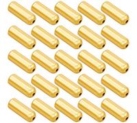 SUNNYCLUE 1 caja de 100 tapones Metálicos para Alfileres de Seguridad de Latón Dorado, Broches de Solapa Pequeños con Cierre de Seguridad, Topes de Seguridad, Accesorios con Goma Interior para Hacer J