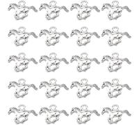 SUNNYCLUE 1 caja de 120 amuletos de Caballo Plateados Amuletos Ecuestres A Granel Estilo Tibetano Aleación de Metal Vintage Animales Corriendo Amuletos de Caballos para Hacer Joyas Amuletos Collares P