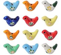 SUNNYCLUE 1 caja de 14 cuentas de Cerámica de 7 colores con Forma de Paloma, Cuentas de Pájaro A Granel con Estampado Floral Colorido, Espaciadores Sueltos de Porcelana con Forma de Paloma 3D para Man