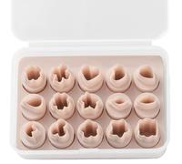 SUNNYCLUE 1 caja de 15 cortadores de Arcilla Polimérica de 15 estilos para Pendientes, Cortador de Formas de Joyería de Plástico con Forma de Flor, Corazón, Estrella, Hoja, Lágrima, Moldes de Corte Pr