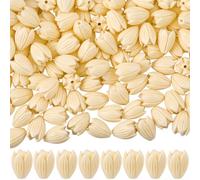 SUNNYCLUE 1 caja de 150 cuentas de Flor de Jazmín En Forma de Flor, Cuentas A Granel de Coral Pikake Talladas, Teñidas, Artificiales, Sintéticas, Blancas, de Verano, Hawaianas, Espaciadores Sueltos pa