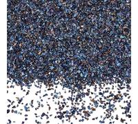 SUNNYCLUE 1 caja de 150G de Vidrio Roto Arte Pequeños Cristales Triturados A Granel Coloridos Azules Irregulares Gruesos Metálicos Chispas Trozos de Purpurina Chips para Rellenar Jarrones de Uñas Hace