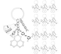 SUNNYCLUE 1 Caja de 20 llaveros Científicos, Paquete de Llaveros de ADN A Granel, Plata, Química, Átomo, Vaso, Microscopio, Científico, Molécula, Laboratorio, Profesor, Juego de Llaveros para Regalos