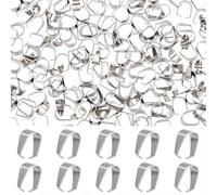 SUNNYCLUE 1 caja de 200 piezas de Acero Inoxidable Pinch Bails Snap On Bails Colgante Bail Conectores Pinch Broches 5x7x10 mm Ice Pick Pinch Bail Open Broche para Joyería Fabricación Collar Pendientes