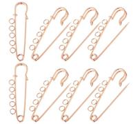 SUNNYCLUE 1 Caja de 30 alfileres de Seguridad de Oro Rosa de 50mm para Falda Escocesa, Alfileres de Aleación de Hierro Resistentes, Cierres para Falda Escocesa, Accesorios para Insignias, Broches con