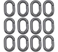 SUNNYCLUE 1 caja de 30 llaveros Ovalados Negros con Resorte Mosquetones Redondos Anillos Pequeños de Aleación con Gatillo Hebillas Clips Cierres Puerta de Monedero Anillo Redondo para Hacer Joyas Llav