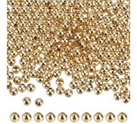 SUNNYCLUE 1 caja de 300 piezas de Cuentas Espaciadoras Doradas A Granel Cuentas de Acero Inoxidable de 4 mm Mini Pequeñas Cuentas Doradas Espaciadoras Cuentas Redondas Rondelle Cuentas Espaciadoras Su