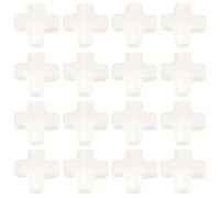 SUNNYCLUE 1 caja de 36 cuentas de Cruz de Piedra Pequeñas Cuentas de Cruz de Cristal de Cuarzo Rosario de Pascua Piedra Preciosa Natural Minicruces de Crucifijo Transparentes Cuentas Espaciadoras A Gr