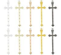 SUNNYCLUE 1 caja de 40 abalorios de Espada Cruzada de 5 colores, Dijes de Espadas para Pulseras, de Aleación, Pequeños Y Coloridos, con Forma de Daga Antigua, Marcapáginas de Caballero, Colgantes de C